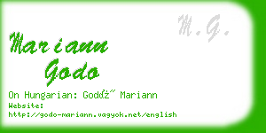 mariann godo business card